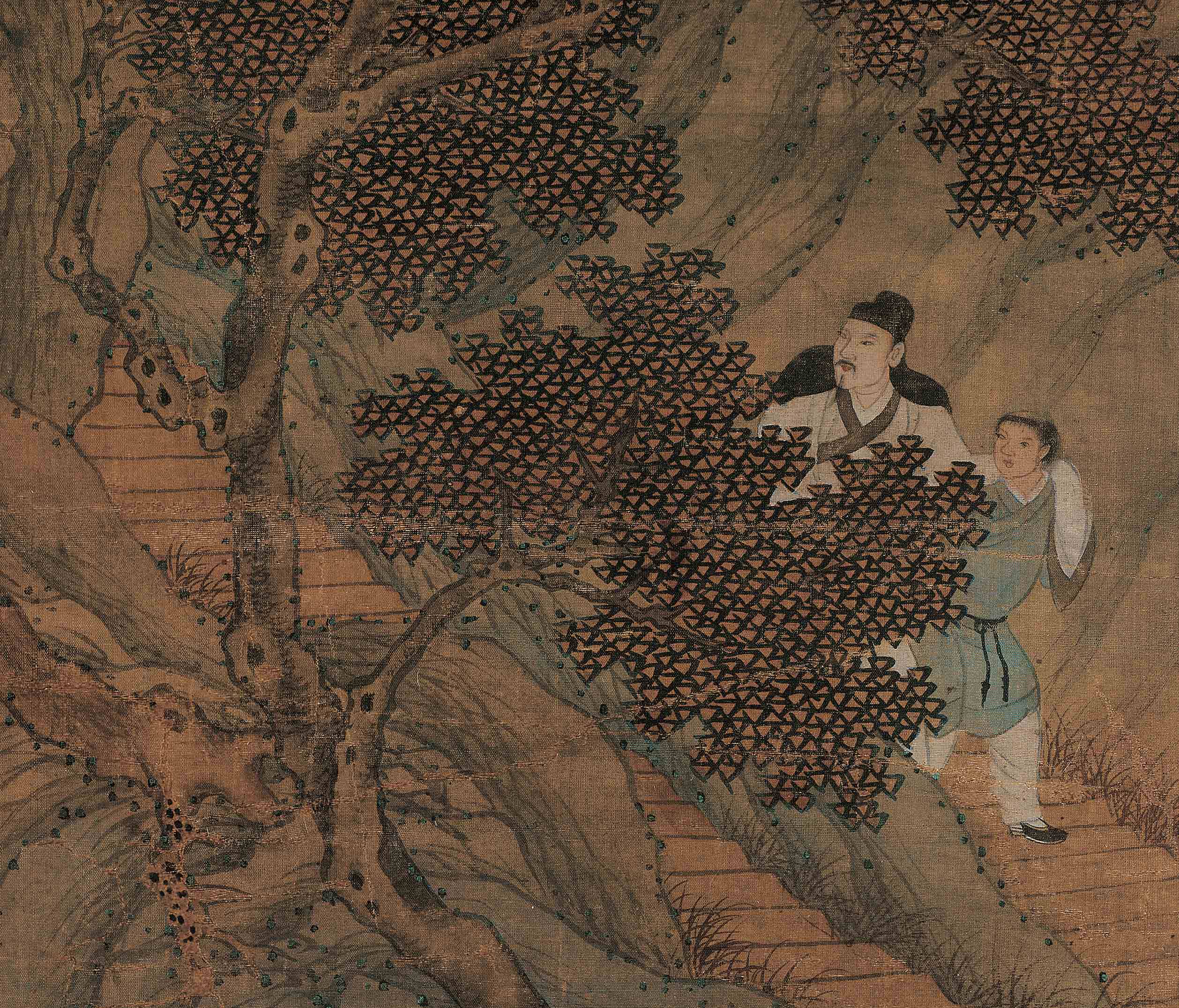 周臣香山九老图名名家山水风景国画装饰画挂画国画