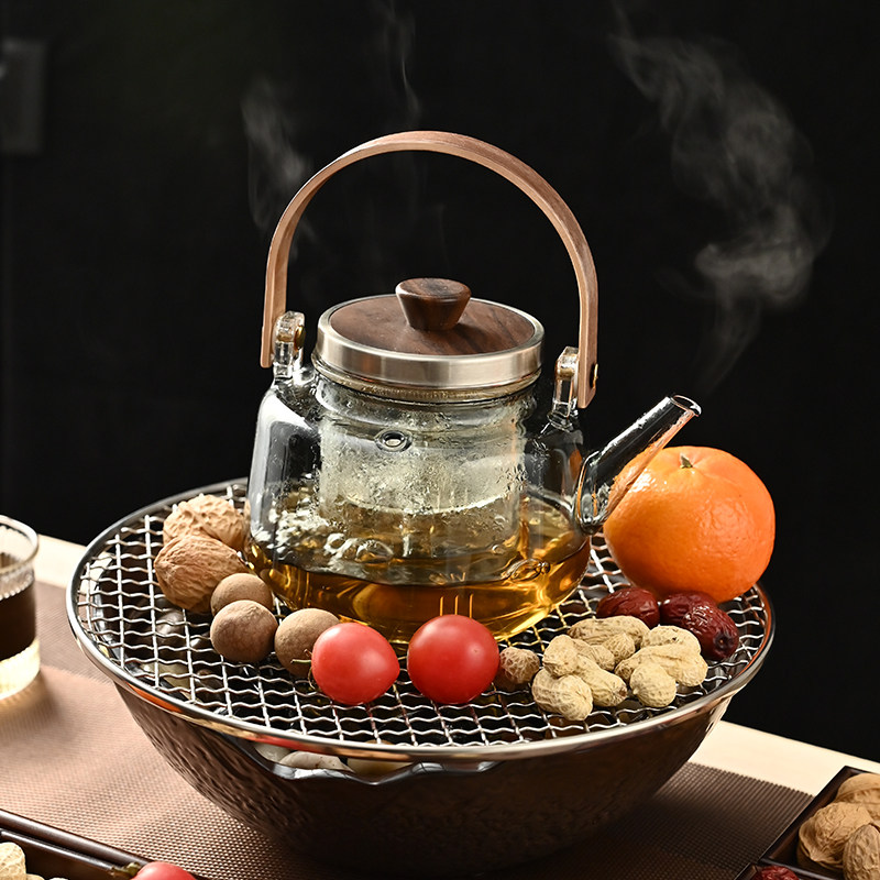 电围炉煮茶烤茶烤红薯电陶炉室内家用茶壶煮茶器煮茶炉罐罐茶套装
