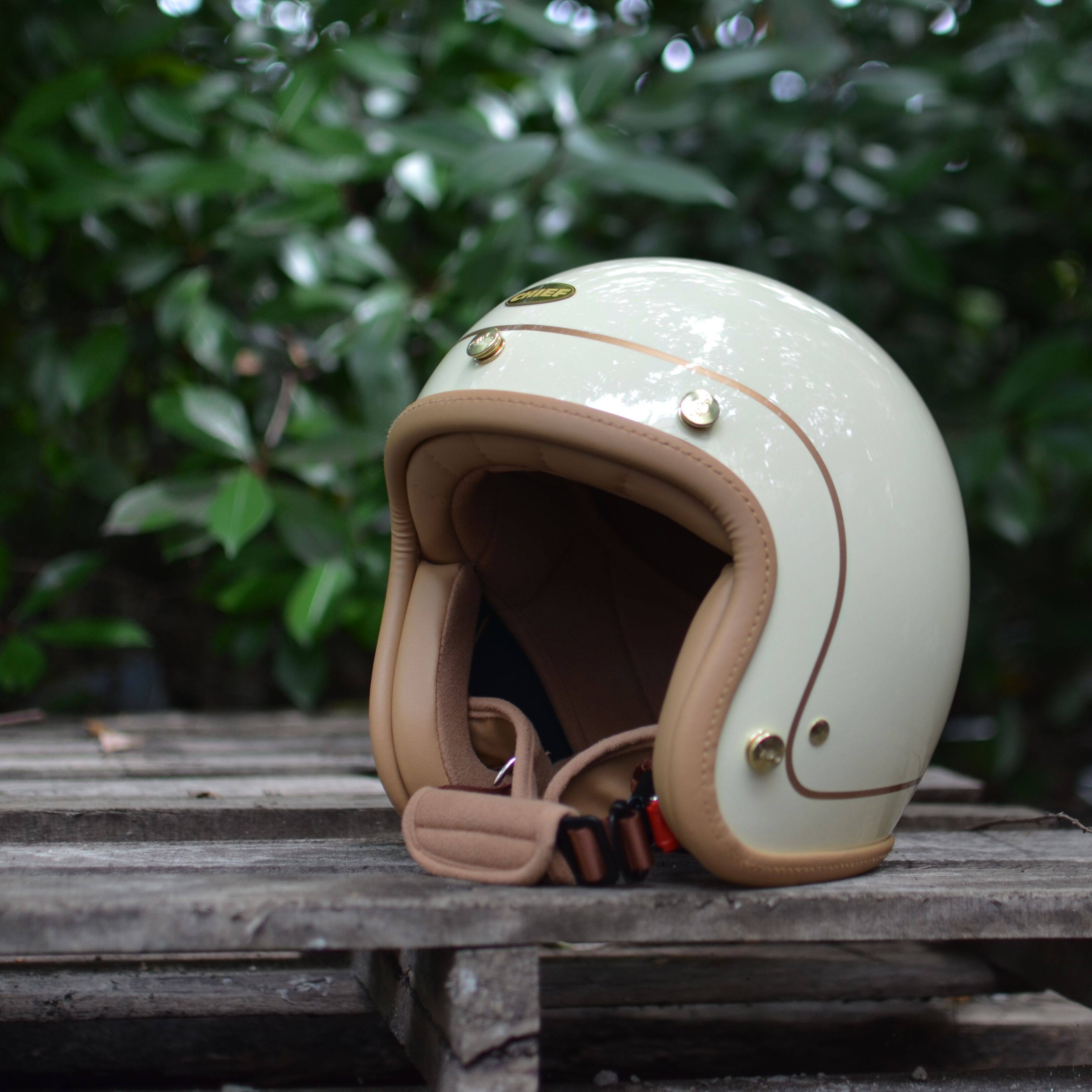 台湾chief头盔penguin复古海鸟半盔feture飞乔摩托机摩托车头盔