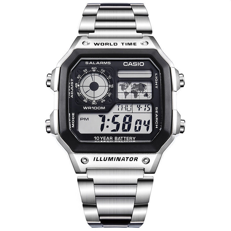 卡西欧狂飙张译同手表复古小方方块学生运动防水ae-1200whd-1a日韩