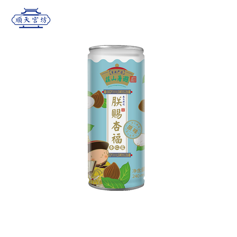 避暑山庄 朕赐杏福原味杏仁露 240ml*10罐 植物蛋白饮料 - 图0