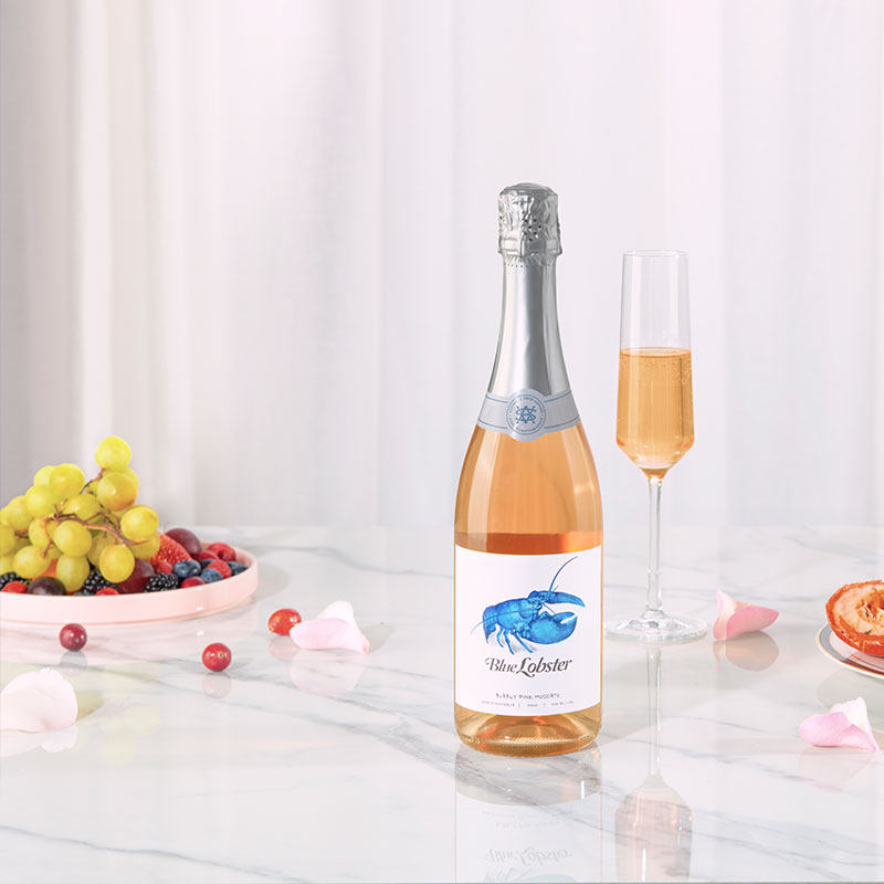 天鹅庄蓝龙虾莫斯卡托桃红起泡澳洲原瓶进口起泡及香槟葡萄酒
