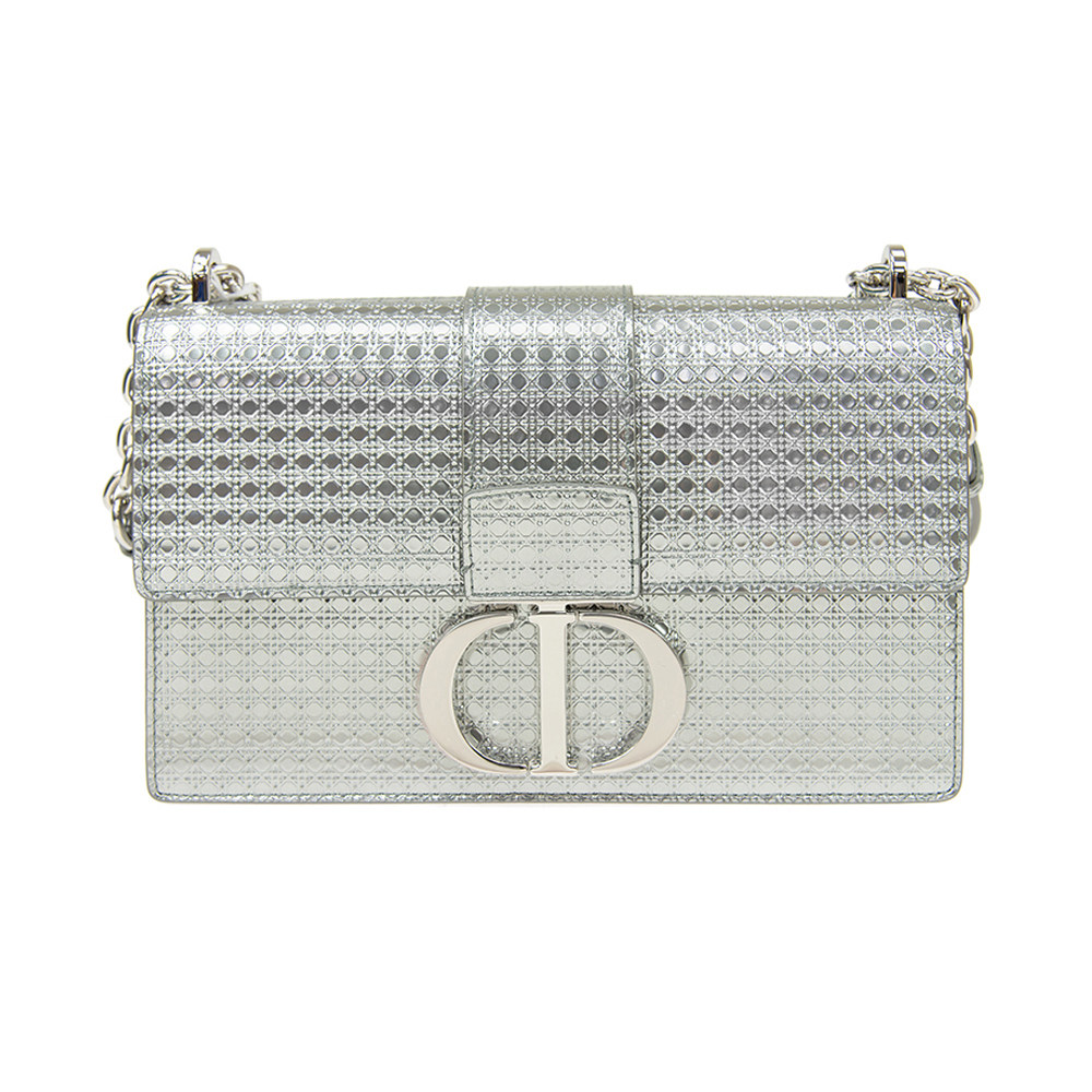 christiandior迪奥女士银色单肩包链条链条斜挎包通用款女包