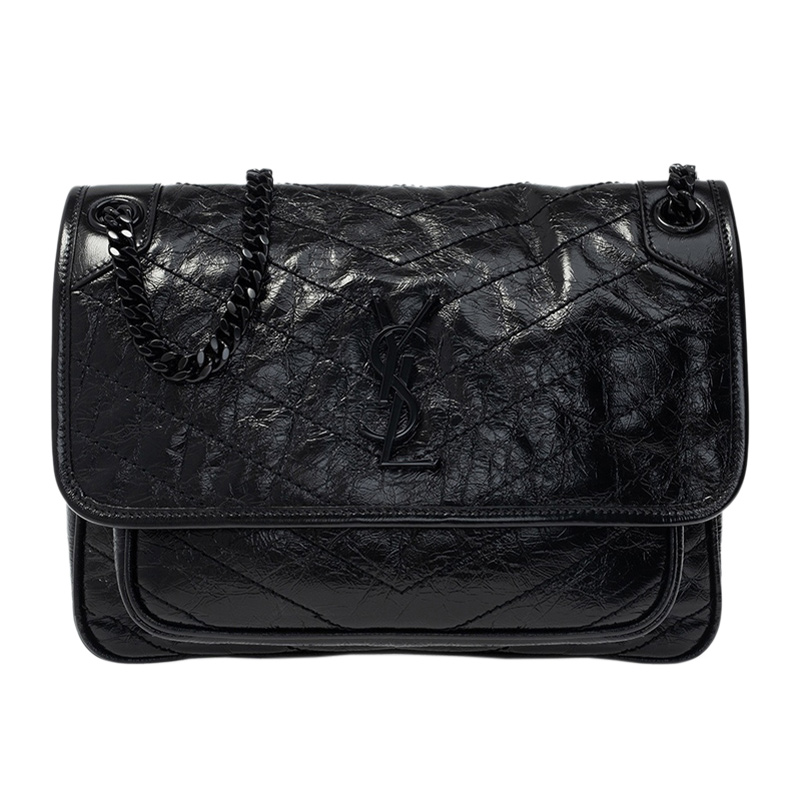 ysl圣罗兰秋冬女包黑色牛皮百搭斜挎包链条包单肩女士包袋