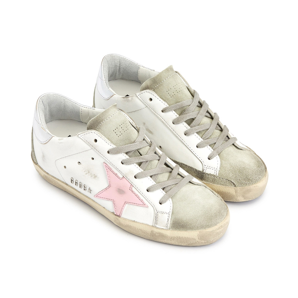 ggdbgoldengoose2022年新款女士星星贴花皮质低帮时尚休闲鞋