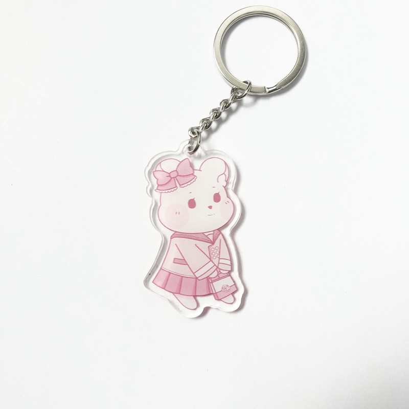 挂件少女jk仓鼠亚克力钥匙扣钥匙可爱动漫锁匙钥匙扣