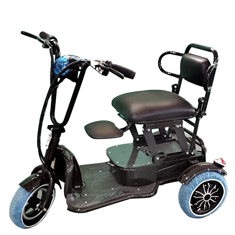 老人折叠电动三轮车代步电瓶车小型迷你电动车48v老年代步车