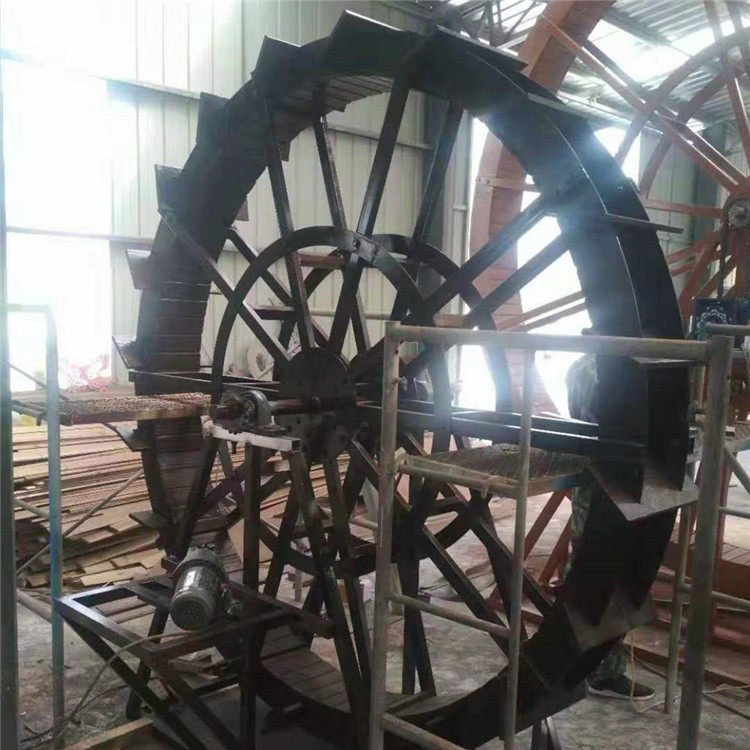 水车定制防腐实木木制脚踩龙骨园林幼儿园手摇户外