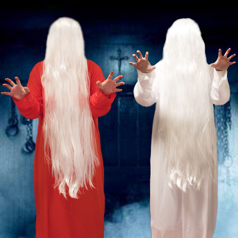 万圣节恐怖服装吓人笔仙白衣鬼服红衣女鬼衣服服饰