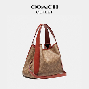 COACH/蔻驰奥莱女士经典老花HADLEY21号斜挎包菜篮子