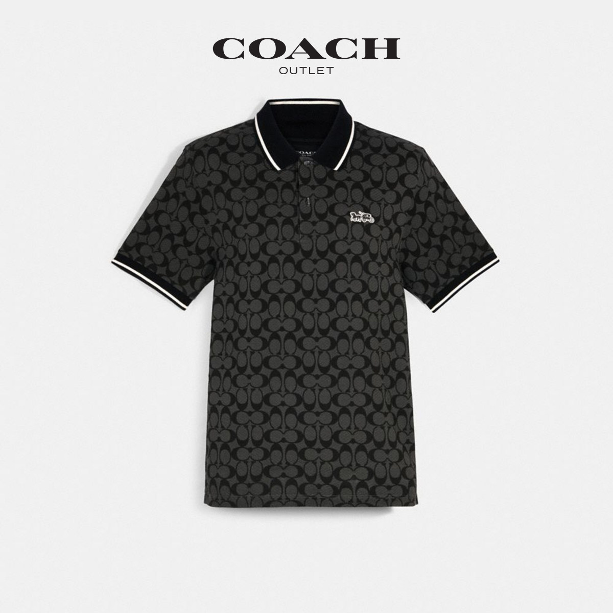 coach蔻驰奥莱男士polopolo衫