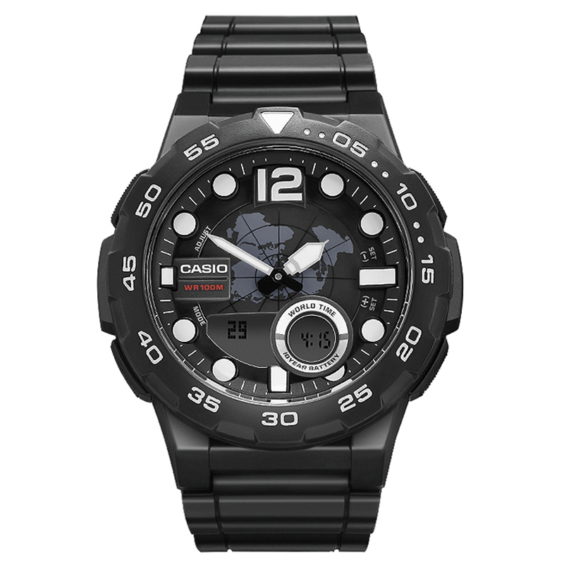 卡西欧(casio)男表 户外运动防水男士手表 学生手表 aeq-110bw-9a