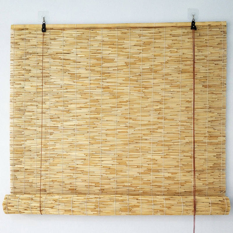 芦苇帘子子白草帘苇帘隔断门帘遮阳装饰复古卷帘