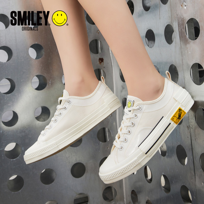 smiley板鞋女鞋子布鞋子百搭ins新款夏季2022布鞋帆布鞋