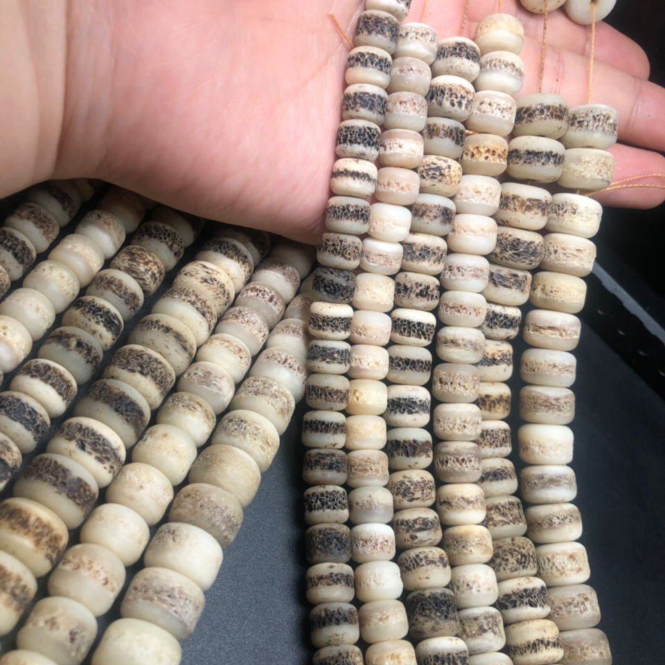 正宗西藏牦牛复古嘎巴佛珠手链老旧眉心骨长串佛珠