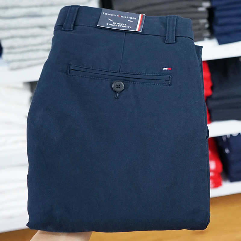正品代购汤米tommy hilfiger男装休闲裤纯棉修身宽松直筒长裤秋冬