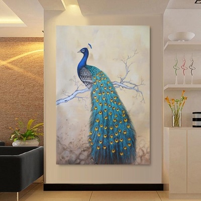 玄关竖版走廊墙面壁画过道挂画墙画户型家庭风景现代装饰画