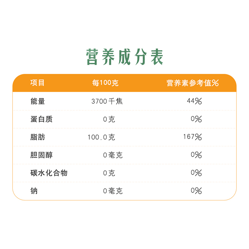 大豆油营养成分表100克图片