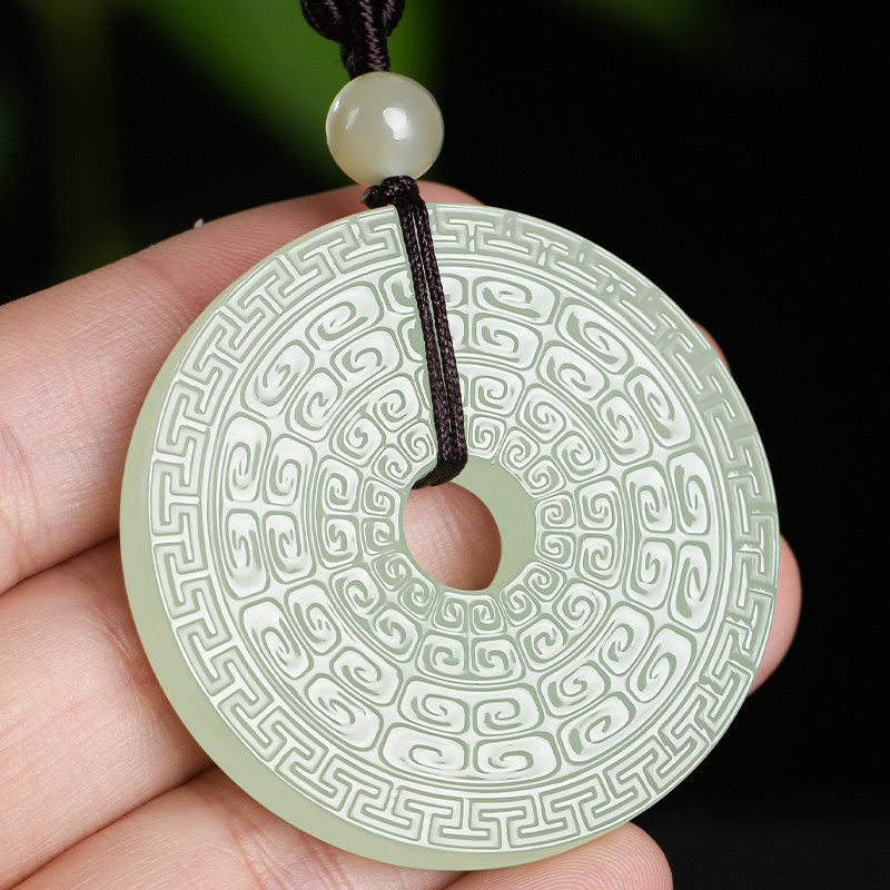 佳媛玉业和田玉平平安扣吊坠男女女士玉坠玉石玉挂颈饰