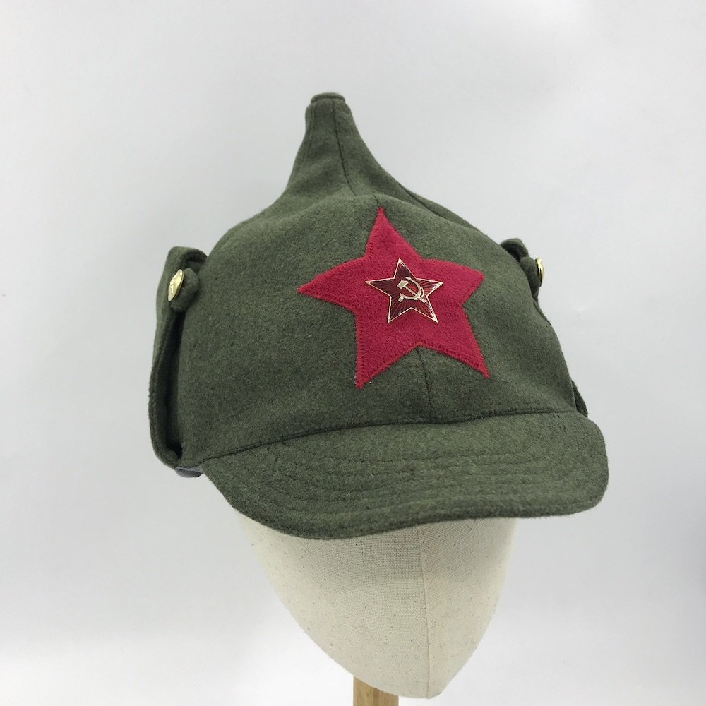 布琼尼多色毛呢骑兵保尔一战苏联红军军帽苏维埃帽子