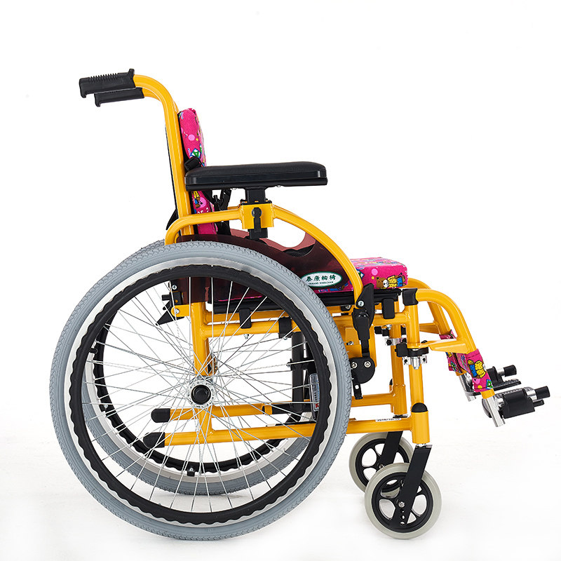 泰康阳光儿童轮椅推车小型脑瘫残疾人专用便携代步手动轮椅
