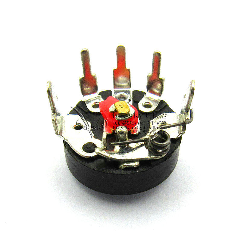 音量电位器收音机电位器弯脚带开关10krv12mm b103 b10k (2个)