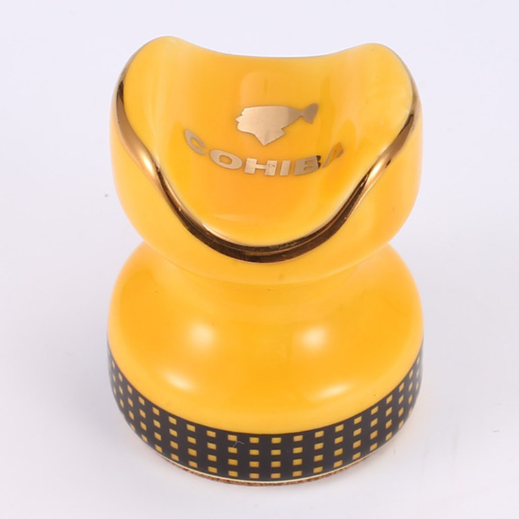 hannicook陶瓷雪茄烟托雪茄烟架子 简约鼎状旅行便携式烟具配件