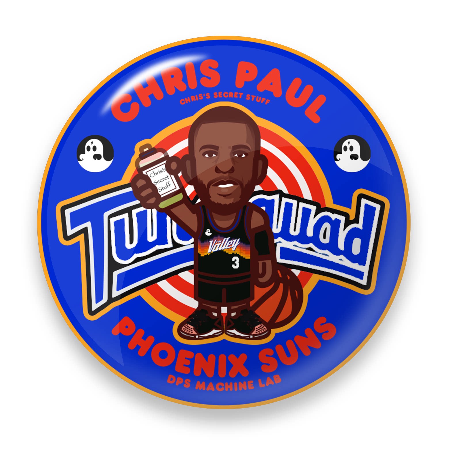 克里斯保罗太阳队礼物徽章男生女生纪念品胸针篮球周边篮球球迷用品