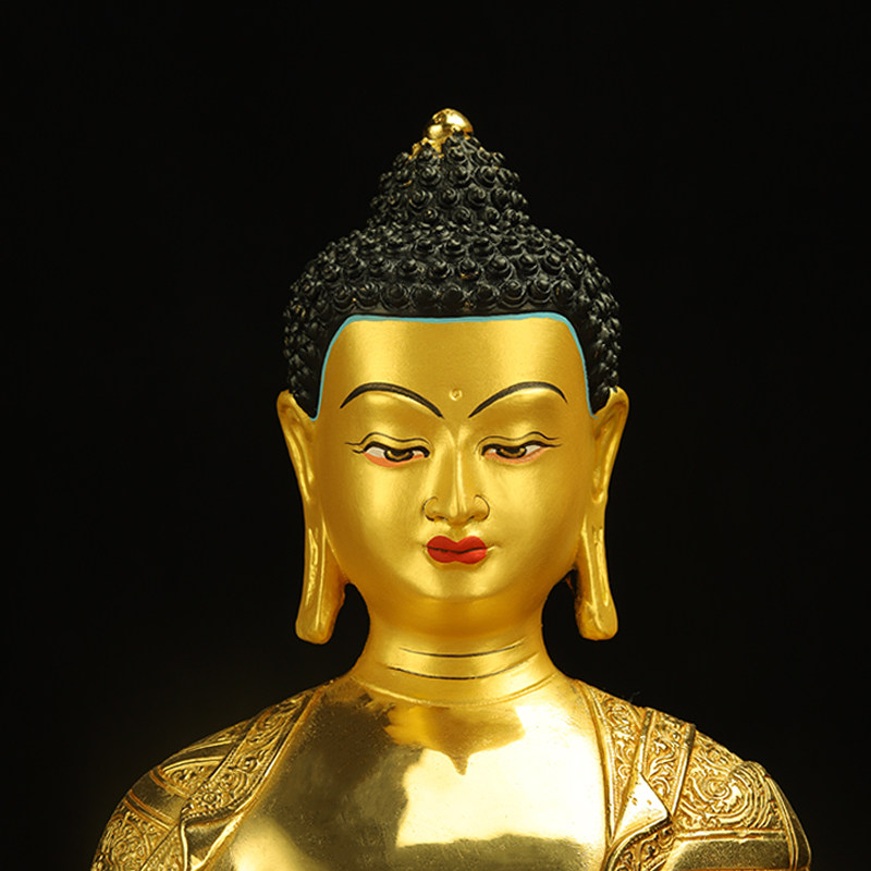 佛像阿弥陀佛纯铜藏传密宗鎏金7寸10寸15寸供铜装饰摆件