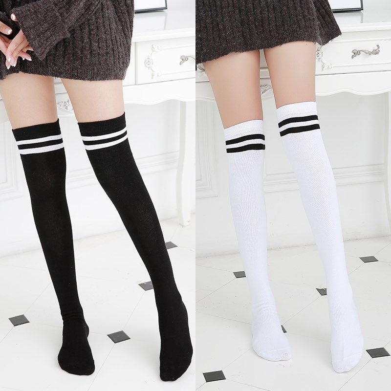 白色过膝盖jk女长袜夏季薄款长筒高筒学院风日系袜子学生可爱中筒