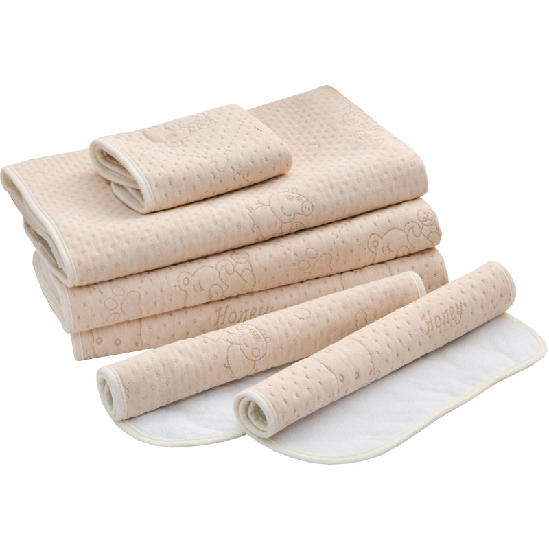 彩棉婴儿防水可洗新生儿大号隔尿垫 honeypanda隔尿床垫