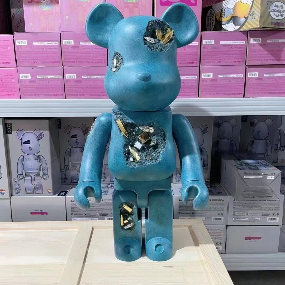 artoverturnbearbrick1000%破坏水晶熊积木熊玩具熊摆件摆件潮玩手办