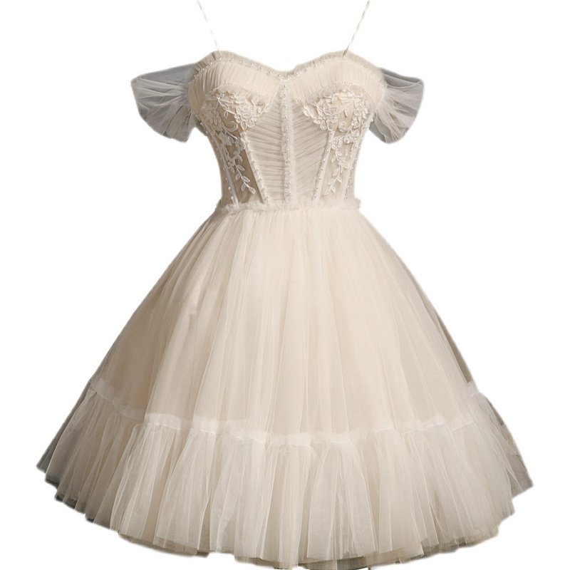 梦幻小礼礼服纱裙年会仙女甜美性感公主短裙礼服