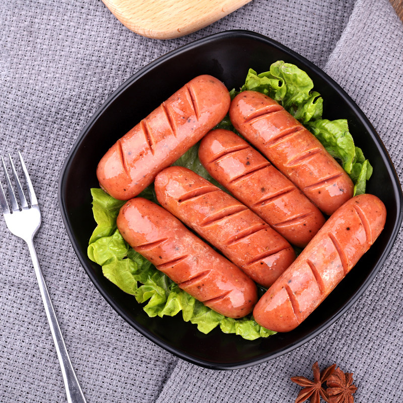 火山石烤肠台湾烟熏工艺黑胡椒脆皮热狗烧烤肠台式烤肉肠