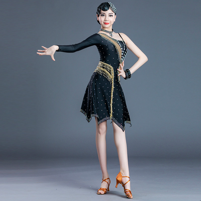 冬季拉丁舞岁以上比赛花服专业2021年新款学生生女拉丁舞演出服