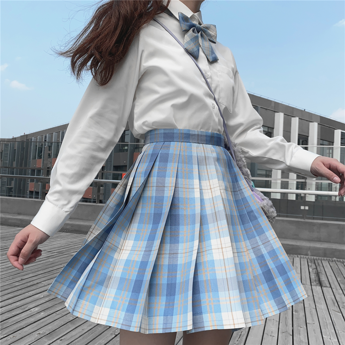 冰淇淋jk制服格裙日系学院风百褶裙短裙 - 果果酱jk学院风