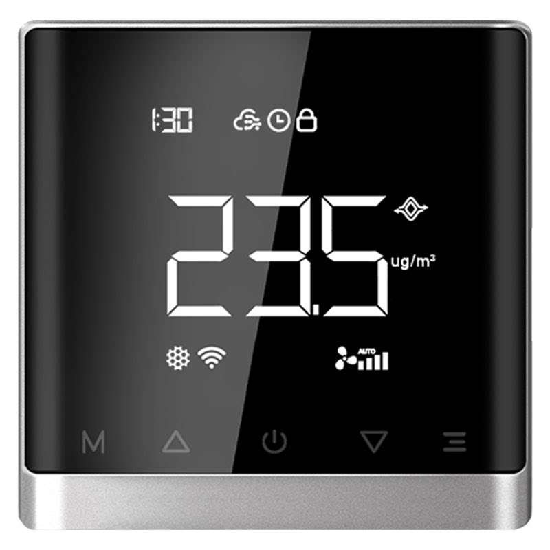 智能新风系统控制面板三速机wifi远程甲醛有害气体室内新风系统