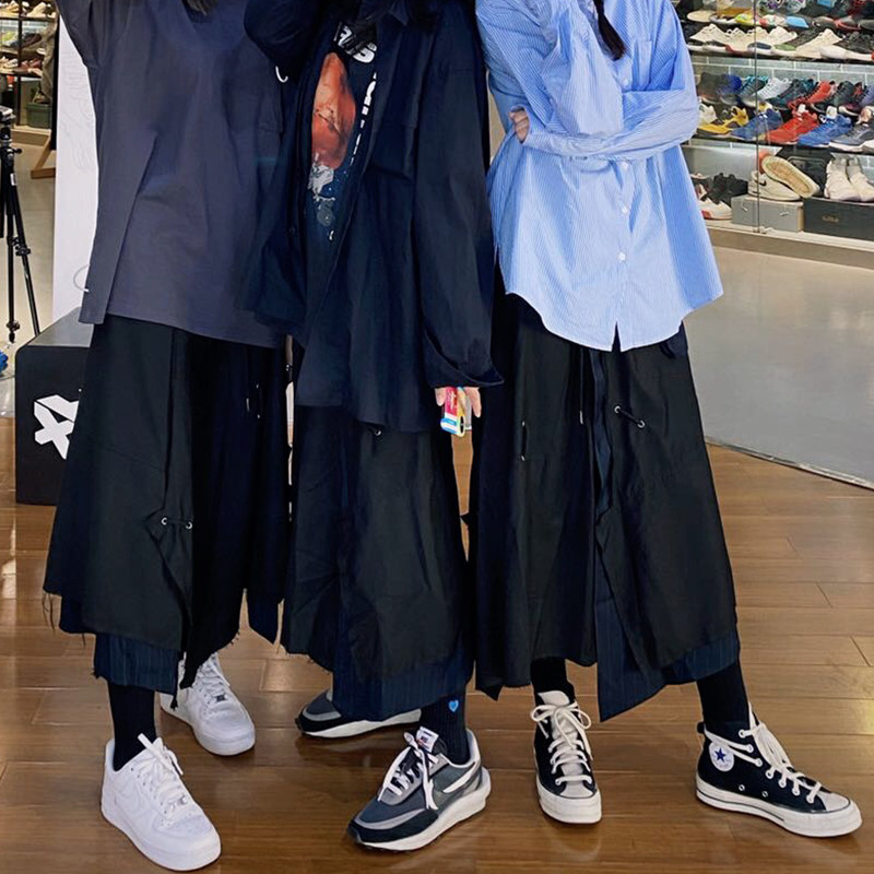 ccq原创创博主推推荐拼接不规则ajgirl高腰半身半身裙