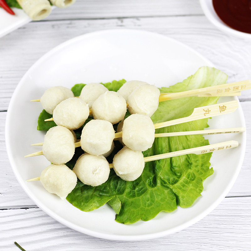关东煮食立圆鱼丸10串火锅麻辣烫海鲜鱼丸