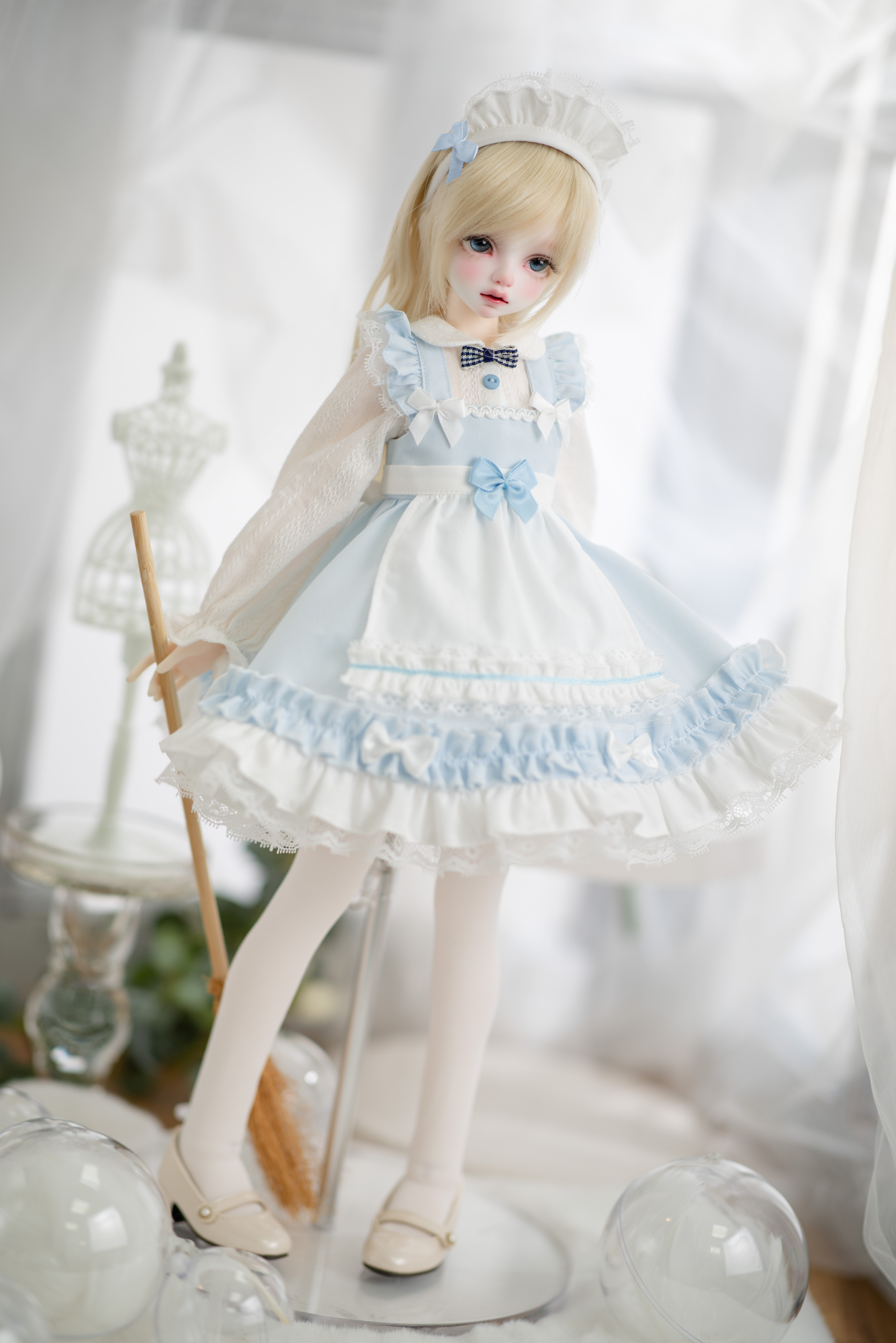 果冻冻制作中小女仆四分bjd娃衣裙子熊妹mddmsd套装