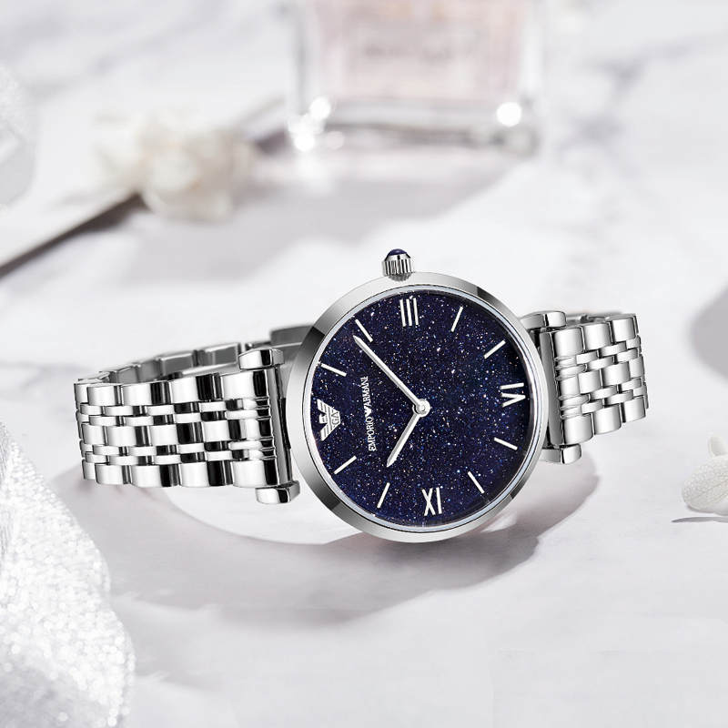 armani阿玛尼手表满天星名牌正品璀璨星空女士钢带欧美腕表