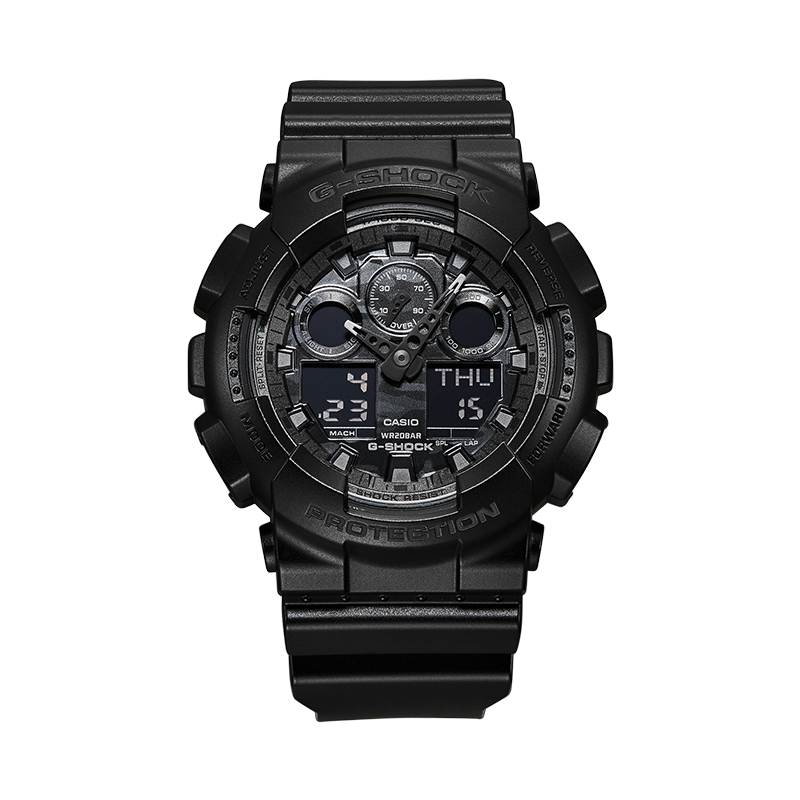 卡西欧casiog-shock潮流运动黑暗之心限量手表ga-100cf-1a日韩腕表