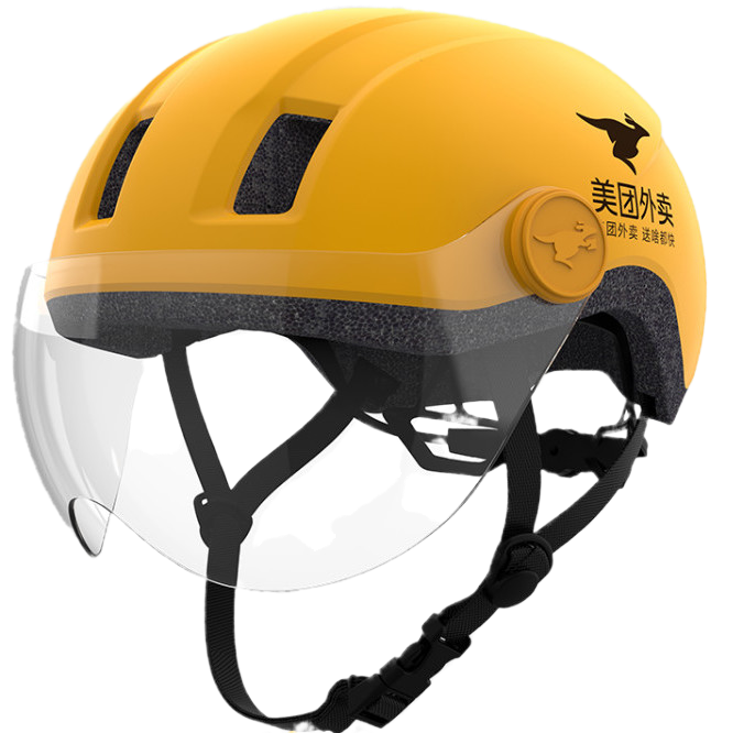 头盔美团外卖冬季夏季防雨透气帽子骑手专送头盔