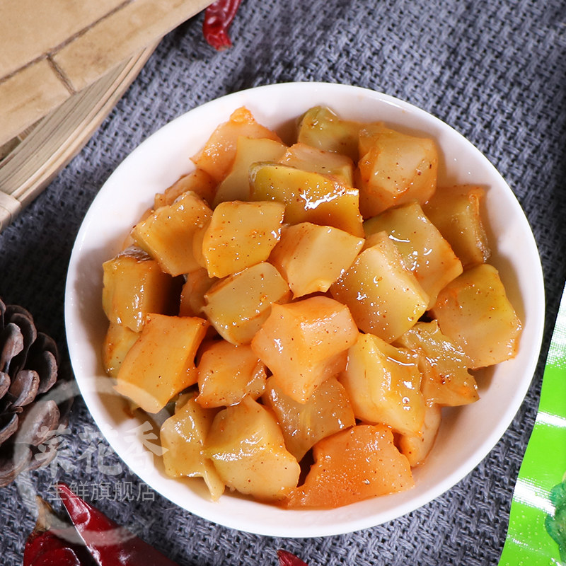 菜花菜芯下饭真芯块开味咸菜学生鲜脆花香袋装腌制