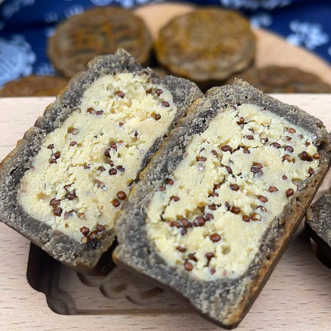 月饼广式无糖精全荞麦粗粮五仁糕点手工木糖月饼