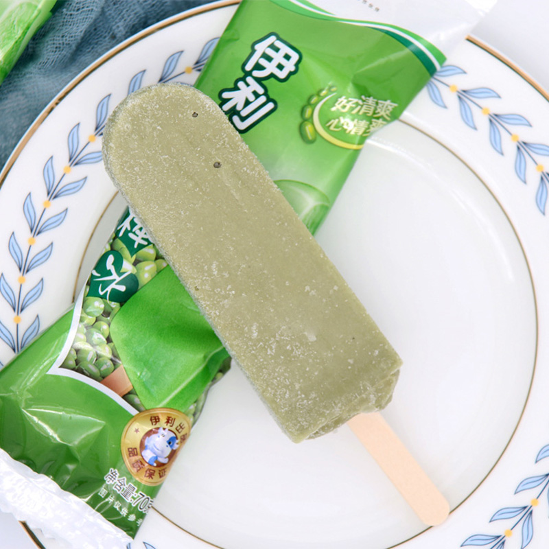 伊利心情绿豆雪糕冰棒蒙牛绿色心情整箱70g豆沙冰淇淋