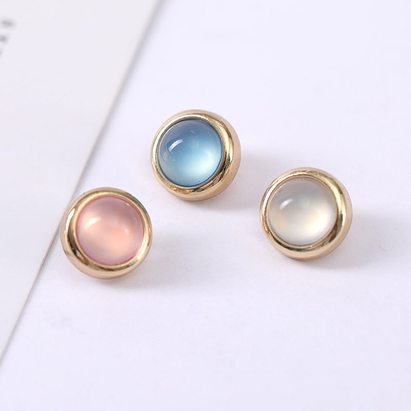 新款时尚猫眼金属纽扣女士高档衬衫半身裙手纽扣