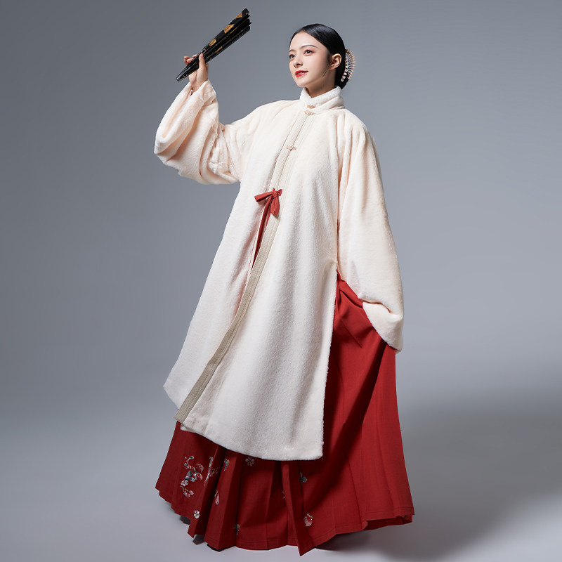 风牵一袖暖暖明制汉服女正品原创立领对襟长袄汉服