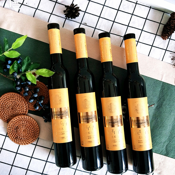 大兴安岭原果发酵窖藏浸泡北极冰蓝蓝莓冰酒375ml果酒