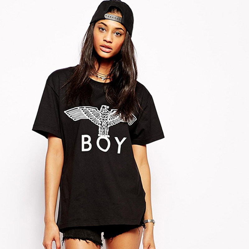 英版boylondon经典老鹰印花boy短袖男女情侣t恤
